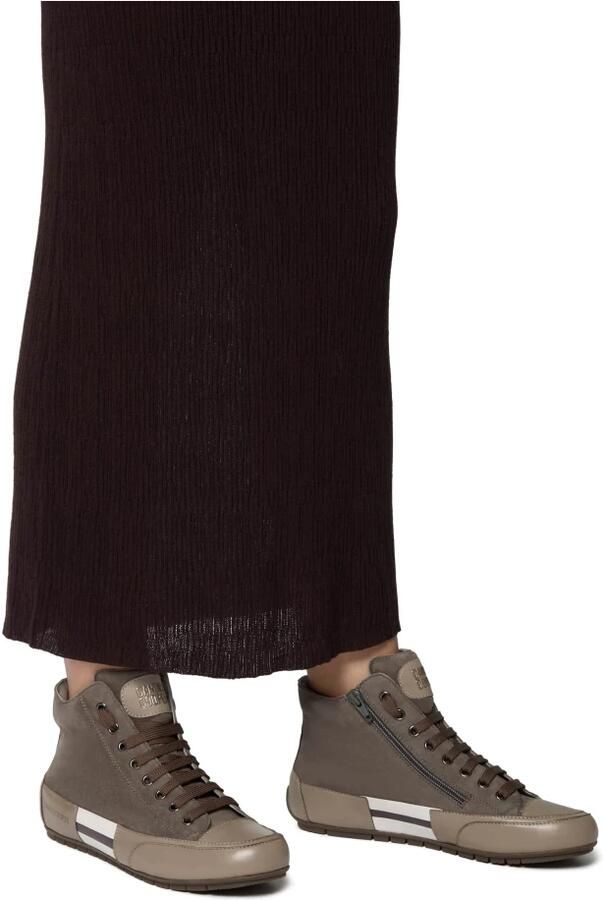 Candice Cooper Leren en velours enkelsneakers