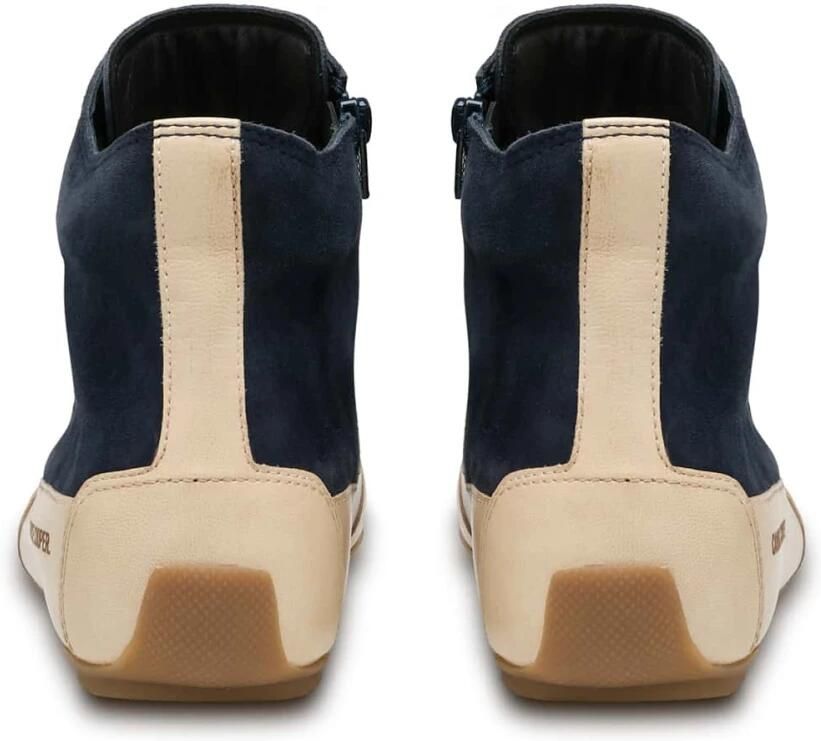 Candice Cooper Leather and velour ankle sneakers Plus Blue Dames