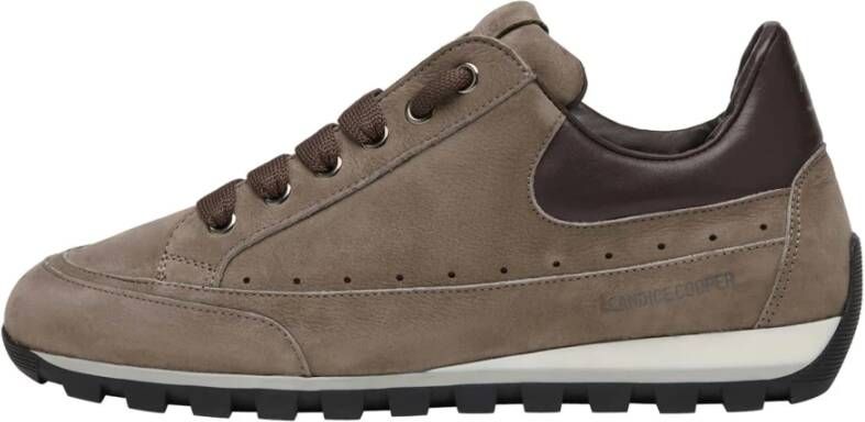 Candice Cooper Leather and suede sneakers Runlo Track Brown Dames