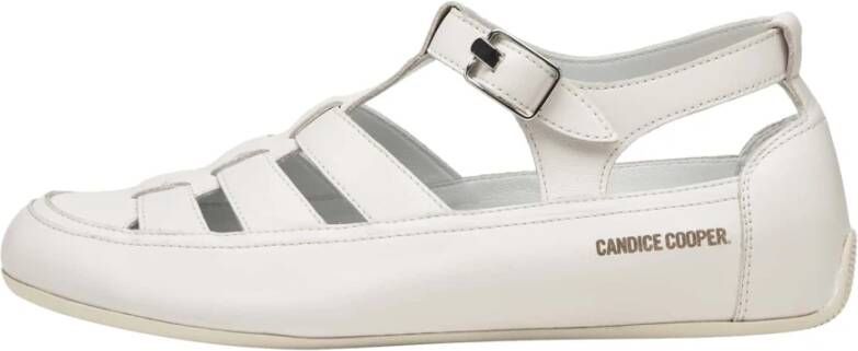 Candice Cooper Leather sandals Rock T-Bar White Dames