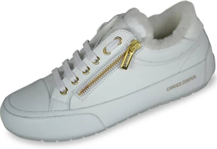 Candice Cooper Rock Deluxe Zip Fur Vitel Sneakers 2501953-01 Wit Dames