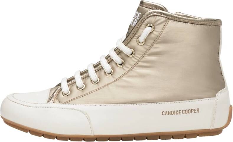 Candice Cooper Split leather and technical fabric sneakers Plus 102 Bord Yellow Dames