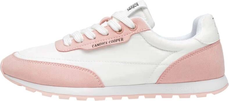 Candice Cooper Suede and technical fabric sneakers Plume. White Dames