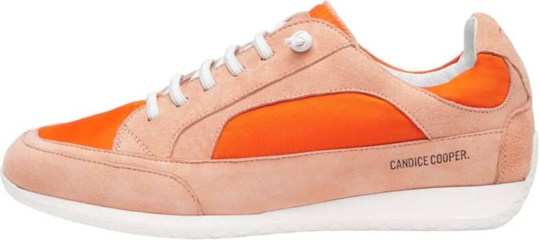 Candice Cooper Suede and technical fabric sneakers Runlo Flash Orange Dames