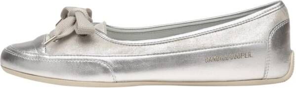 Candice Cooper Zilver Nappa Leren Ballet Flats Gray Dames