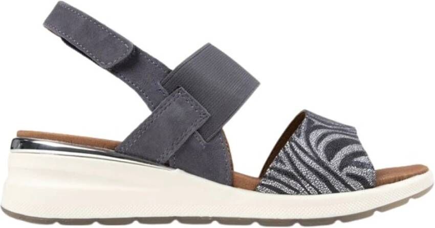 Caprice dames sandaal jeans metallix BLAUW - Foto 3