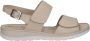 Caprice Beige Casual Open Platte Sandalen Beige Dames - Thumbnail 2