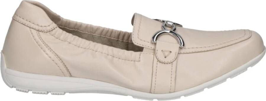 Caprice Beige Gesloten Loafers voor Vrouwen