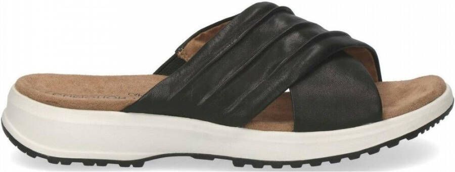 Caprice black casual open slippers Zwart Dames