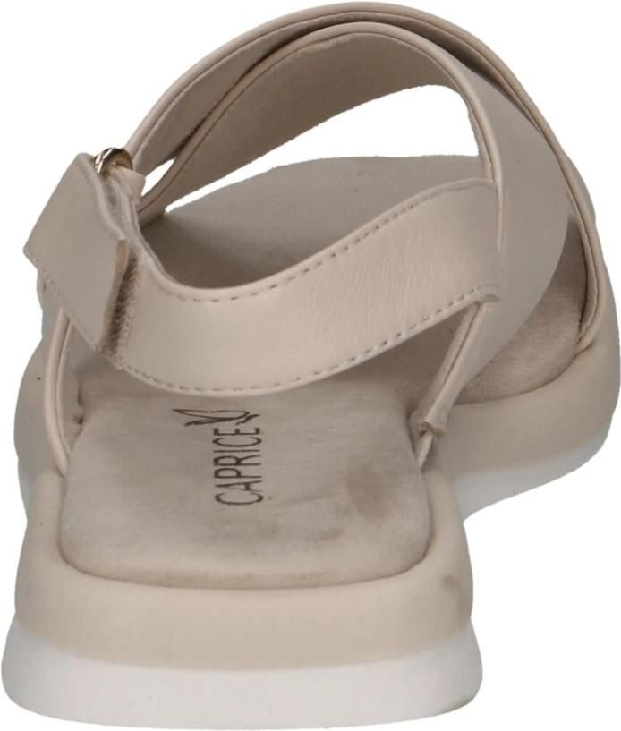 Caprice Beige Casual Open Platte Sandalen