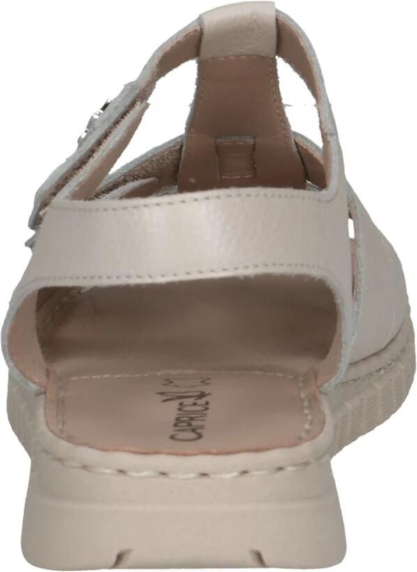 Caprice Beige Casual Platte Sandalen Vrouwen
