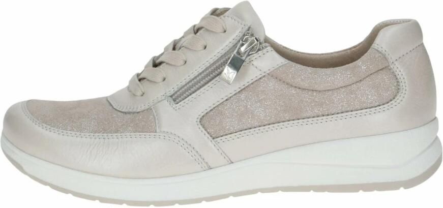 Caprice Sneakers met sleehak vrijetijdsschoen lage schoen veterschoen logo-embleem breedte h