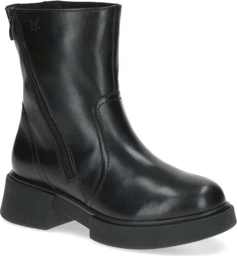 Caprice Zwarte Gesloten Booties Enkellaarzen Vrouwen
