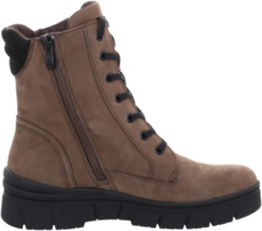 Caprice Dames Veterschoenen in Taupe