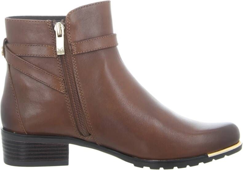 Caprice Laarsjes blokhak laarzen met decoratieve gesp en decoratieve band