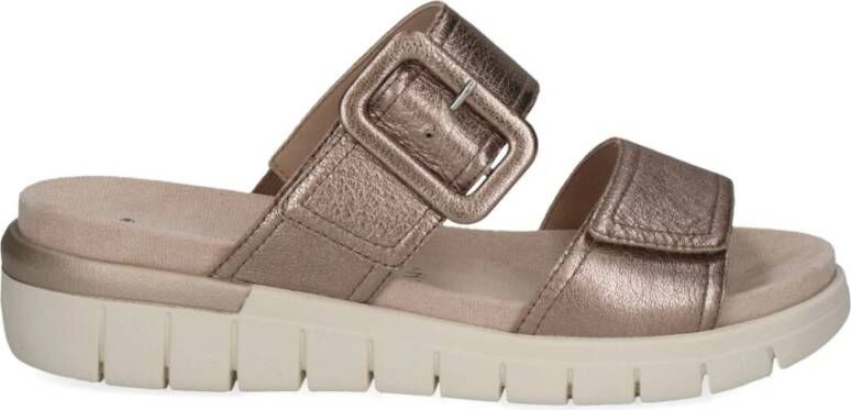 Caprice Metallic Open Slippers Vrouwen