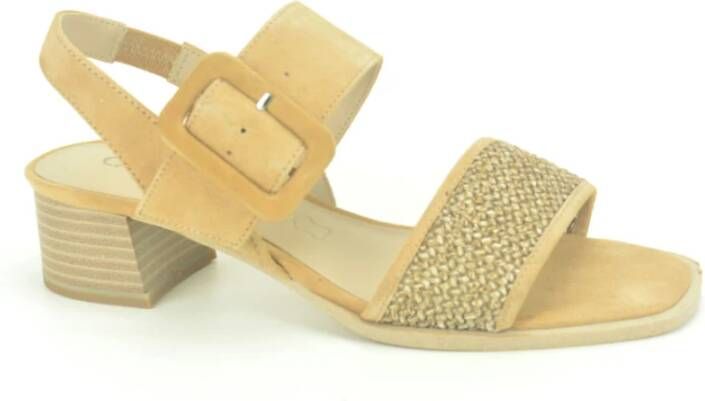 Caprice Raffia Sandaal in Kamelstijl