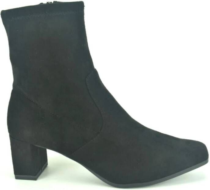 Caprice Zwart strechdaim Botje 5cm Black Dames
