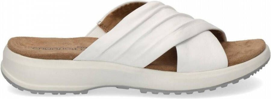 Caprice white casual open slippers Wit Dames