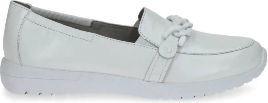 Caprice Witte leren loafers voor vrouwen White Dames