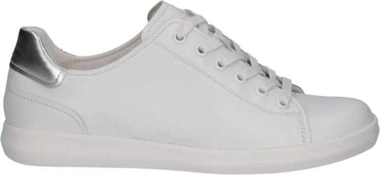 Caprice Witte Zilveren Sneakers voor Vrouwen