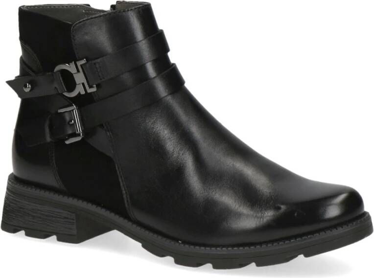 Caprice Zwarte Casual Gesloten Booties Black Dames