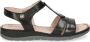 Caprice Zwarte Casual Open Platte Sandalen Black Dames - Thumbnail 2