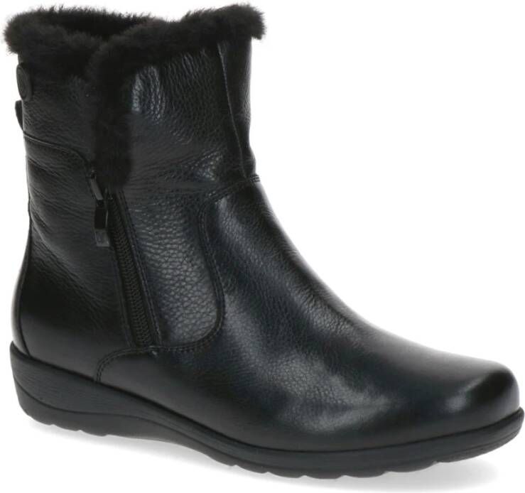 Caprice Zwarte Nappa Gesloten Booties Black Dames