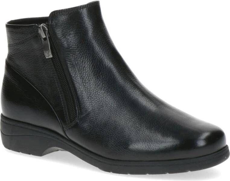 Caprice Zwarte Nappa Gesloten Booties Black Dames