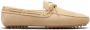 Car Shoe Beige Suède Platte Schoenen met Strik - Thumbnail 1