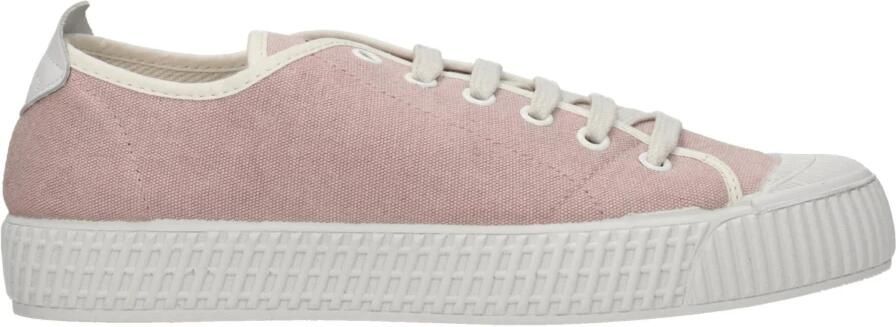 Car Shoe Roze Stoffen Sneakers met Verouderingseffect - Foto 2