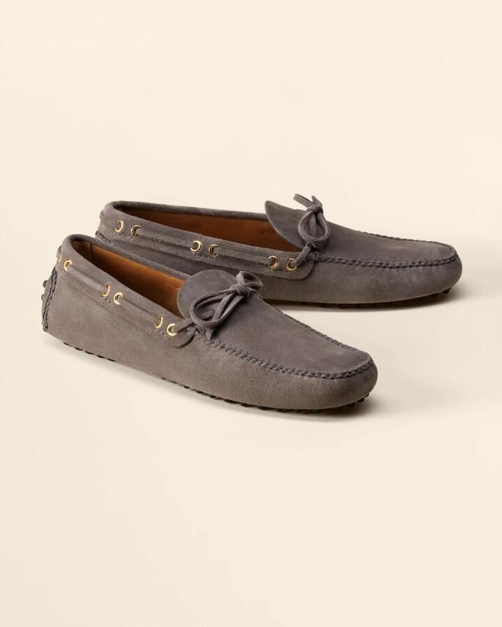 Car Shoe Grijze Platte Rijdschoenen
