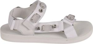 Car Shoe Flat Sandals Wit Dames