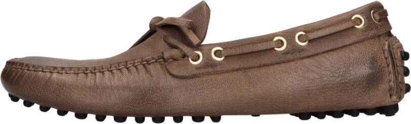 Car Shoe Platte schoenen Bruin