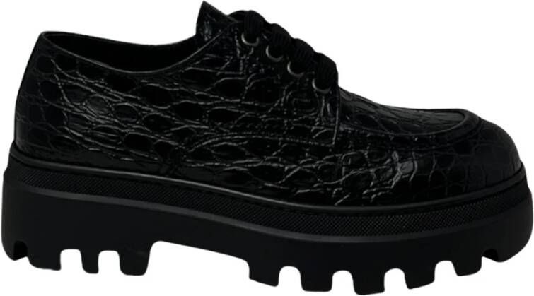 Car Shoe Veterschoenen Black Dames