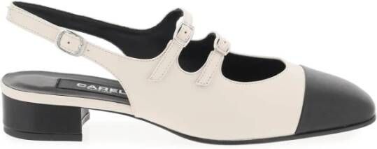 Carel Abrikoos Mary Jane Slingback Schoenen White Dames