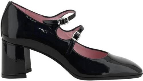 Carel Iconische Mary Jane Hak Zwarte Schoen Black Dames