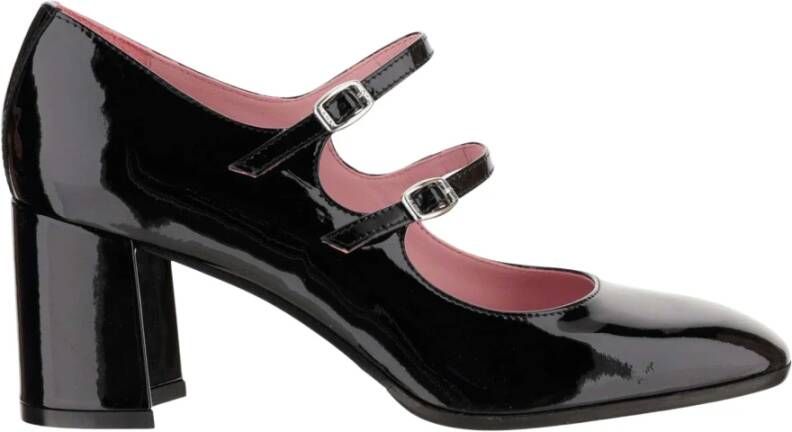 Carel Iconische Mary Jane Hak Zwarte Schoen Black Dames