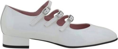 Carel Paris Hoge hakken Mary Jane Pumps "Ariana" In White Patent Leather in wit
