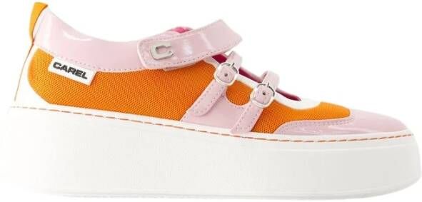 Carel Baskina Sneakers Leer Oranje Roze Orange Dames