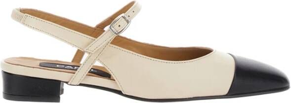 Carel Beige Patent Leren Platte Schoenen Beige Dames