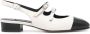 Carel Zwarte Dubbele Band Slingback Puntige Neus Beige Dames - Thumbnail 6