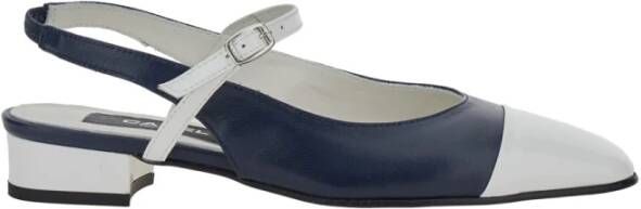 Carel Blauwe Slingback Balletschoenen Leer Vrouw