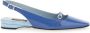 Carel Blauwe Slingback Balletschoenen van Leer - Thumbnail 1