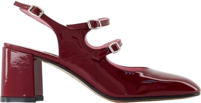 Carel Bordeaux Leren Pumps