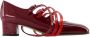 Carel Bordeaux Leren Spaghetti Pumps - Thumbnail 1