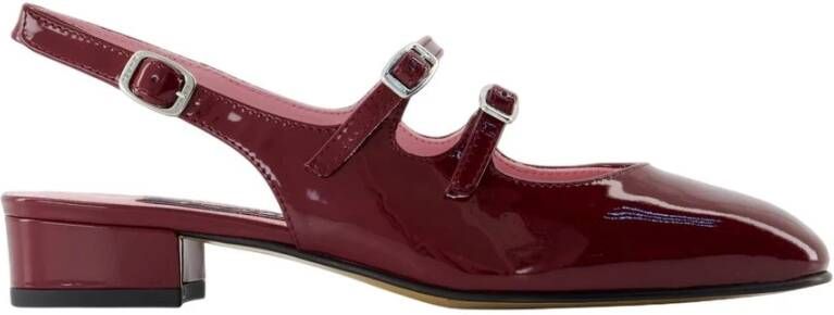 Carel Bordeaux Patent Leren Sandalen
