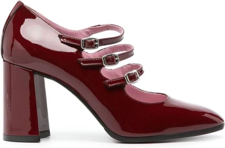 Carel Bordeaux Patent Mary Jane Red Dames