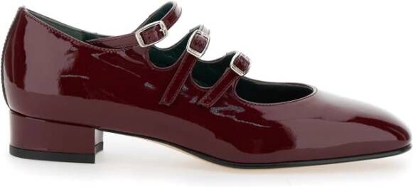 Carel Bordeaux platte schoenen met zijgesp Red Dames