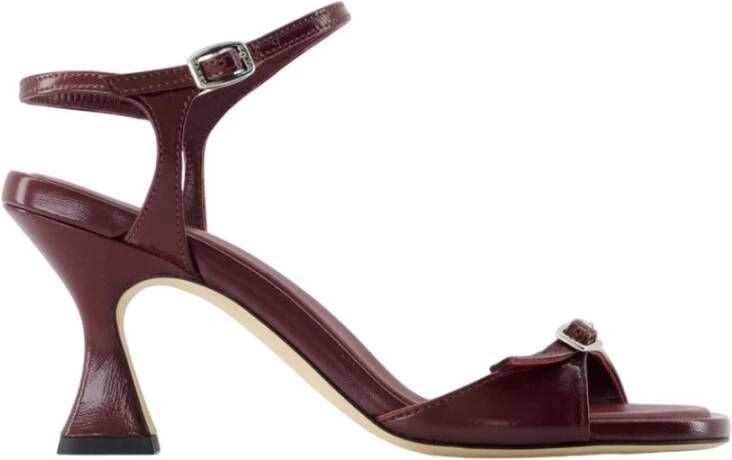 Carel Bourgondische Leren Sandalen Patent Bovenwerk